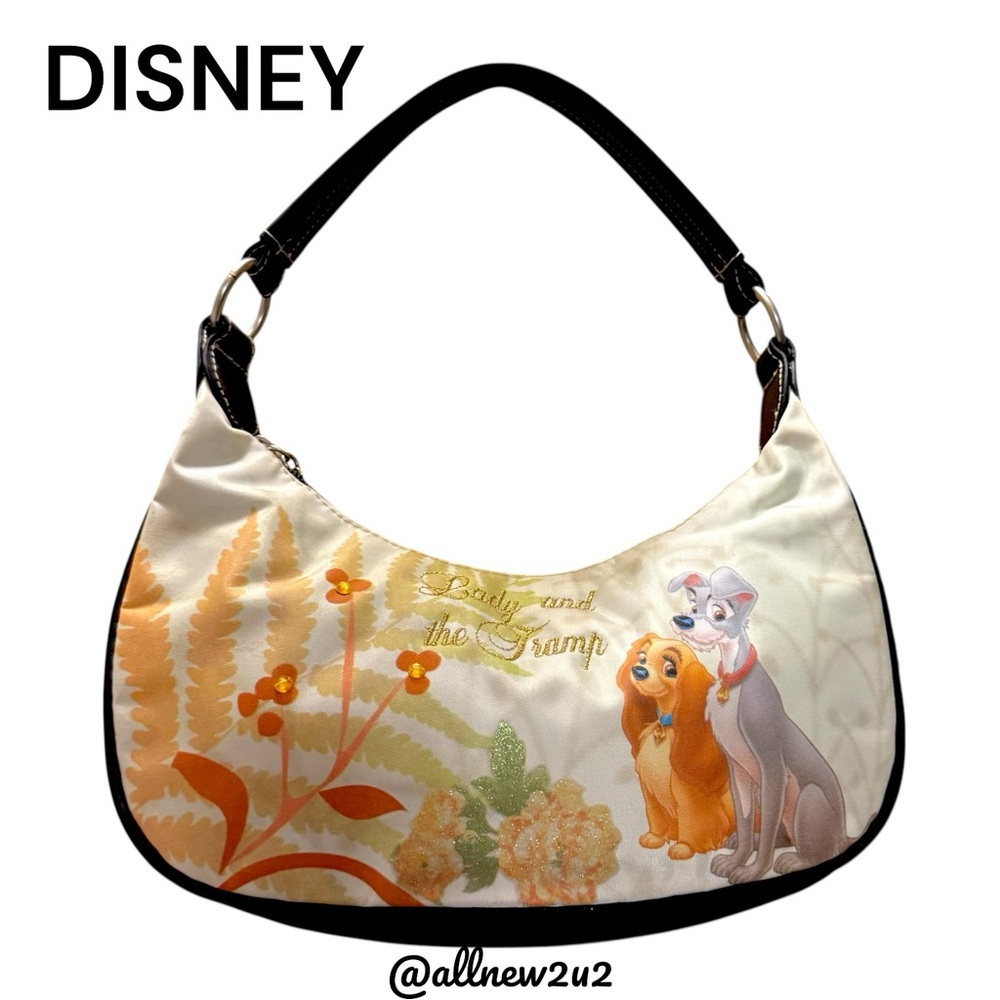 Disney Lady and the Tramp Cream and Black Women's Shoulder Bag